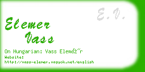 elemer vass business card